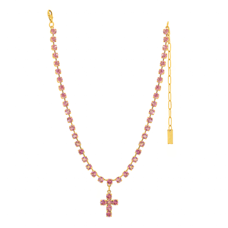 Baby Donatella Necklace in Light Rose Glimmer