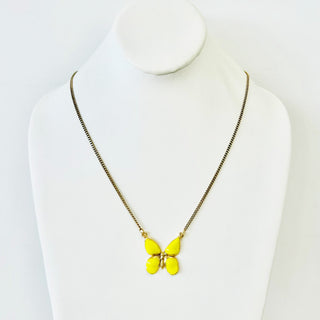 Butterfly Necklace in Yellow