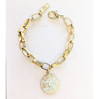Zodiac Gold / Mint Patina "SAGITTARIUS"