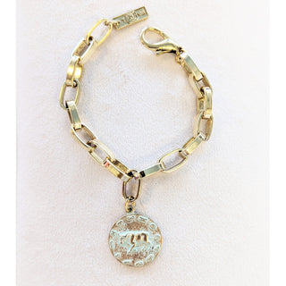 Zodiac Gold / Mint Patina TAURUS" Bracelet