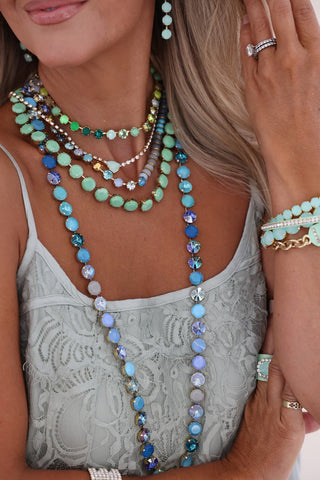 Oakland Stretch Bracelet in Ultra Mint White Opal