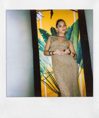 Oakland Necklace in Smutt / Electric Pink Ignite Brandy