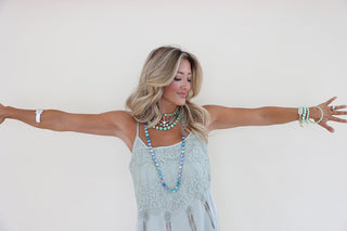 Oakland Stretch Bracelet in Ultra Mint White Opal