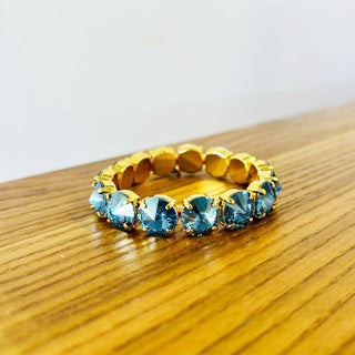 Croatia Stretch Bracelet in Ice Blue Champagne "One of a Kind"