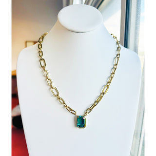 Dereka Necklace in Indicolite Lemon