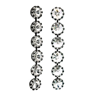 Lilibet Single Earrings in Gunmetal / Clear