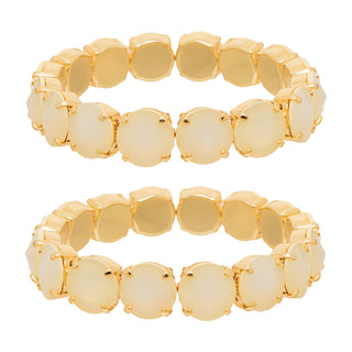 Croatia Stretch Bracelet in Ultra White Opal  - Various Colrs