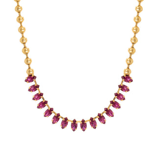 Perry Necklace in Dark Rose