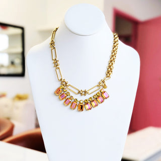 Everett Necklace in Summer Blush