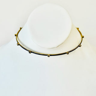 Everly Choker in Navy / Black Diamond
