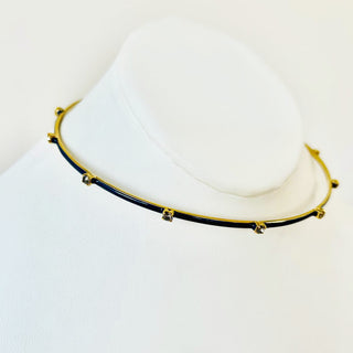 Everly Choker in Navy / Black Diamond