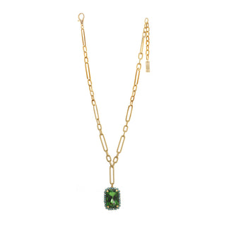 Collier Mini Soleil en Vert Fougère