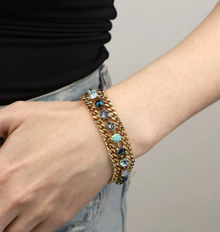 Maeve Bracelet in Matte Gold Multi