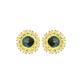 Felicity Studs in Yellow Patina