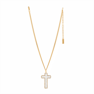 Croix en émail détaillée