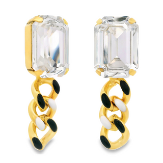 Gyda Earrings in Black & White