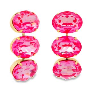 Hazel Earrings in Antique Gold / Ultra Fuchsia