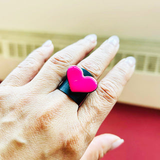 Heart Enamel Ring