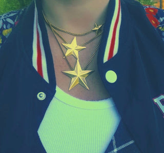 Brazil 3 Star Gold Necklace
