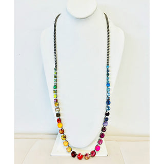 Ima Long Necklace in Antique Silver