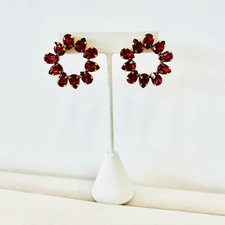 Iman Earrings in Red