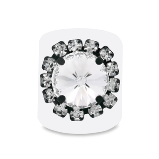 Jacci Ring in Smutt / Enamel White