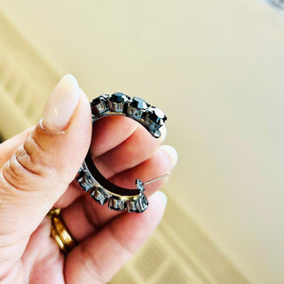 Jubilee Hoops in Gunmetal / Jet