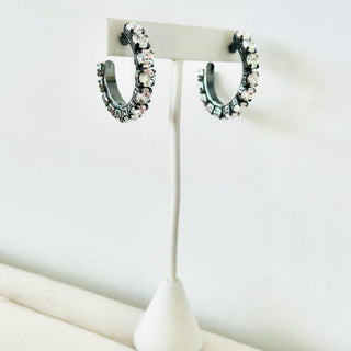 Jubilee Hoops in Gunmetal / Clear