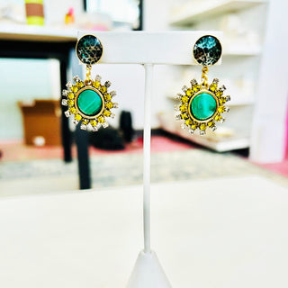 Kaya Earrings in Green