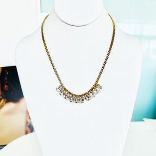 Krystal Necklace in Antique Gold
