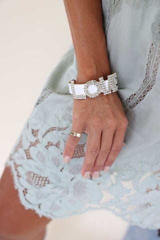 LA LA LOVE Cuff in Enamel / Fairy Dust