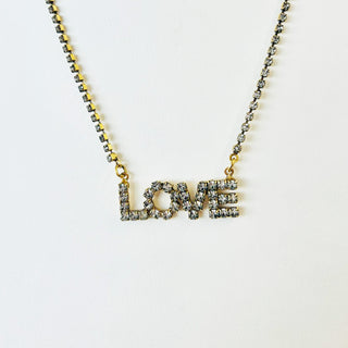 Love Marquee Necklace in Clear