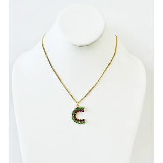 Mini Monogram Necklace Letter "C"