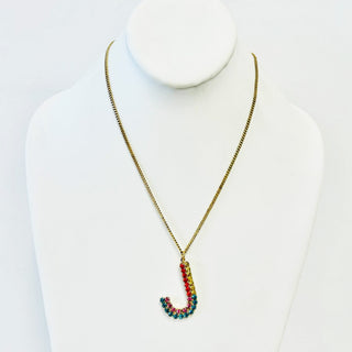 Mini Monogram Necklace Letter "J"