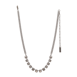 Mini Oakland Necklace in Antique Silver / Chrome