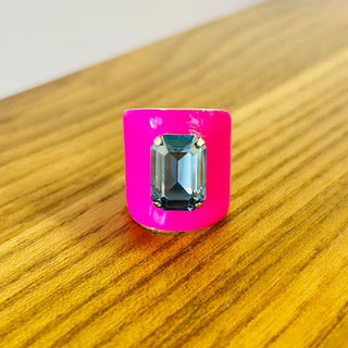 Mini Roddy Ring in Pink / Ice Blue Champagne