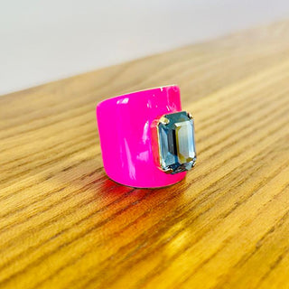 Mini Roddy Ring in Pink / Ice Blue Champagne