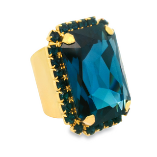 Mini Soleil Ring with Trim / All Navy