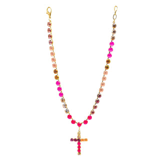 Mini collier Donatella en rose