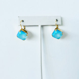 Nikki Hook Earrings in Aqua Frost "One of a Kind"