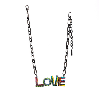 Collier LA LA LOVE en Gunmetal