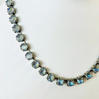 Oakland Necklace in Antique Silver / Serene Gray Delite "One of a Kind"