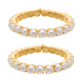 Oakland Stretch Bracelet in Pearls