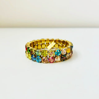 Olivia 2 Strand Stretched Bracelet in Multi Mix