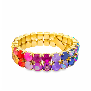 Olivia 2 Strand Stretch Bracelet in Candy Crush