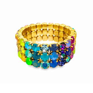 Olivia 3 Strand Stretch Bracelet in Candy Crush