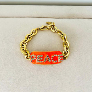Peace ID Bracelet in Red "One of a Kind"
