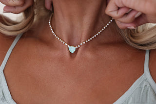Rhys Triangle Necklace in Ultra Mint