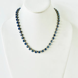 Sarina Necklace in Silver / Sapphire Champagne