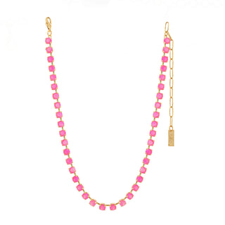 Sarina Necklace in Electric Pink Ignite Frost